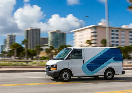 Van Near Beach